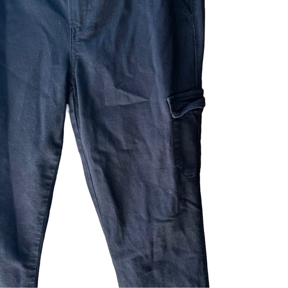 Paige Jolie Slim Straight Cargo Jeans in Black Shadow Size 27 - Picture 5 of 8